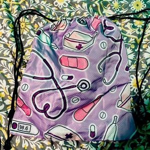 Nursing drawstring backpack